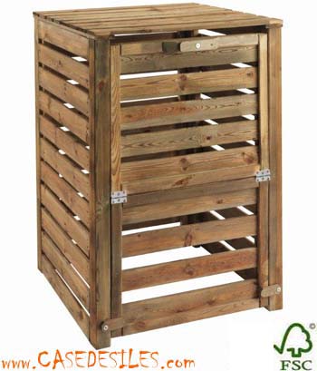 Bac à compost en bois avec couvercle 760L 0100232 : Bac a compost bois - Bac compost en bois Bac à compost en bois avec couvercle 760L 0100232 : Bac a compost bois - Bac compost en bois