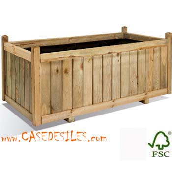 Jardiniere bois rectangulaire 60x120x50 220L : Jardiniere bois - Jardinière en bois Jardiniere bois rectangulaire 60x120x50 220L : Jardiniere bois - Jardinière en bois