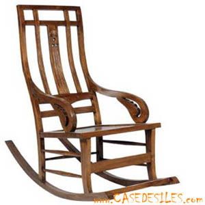 Rocking Chairs on Rocking Chair Bois En Teck Colonial Ri63   Acheter Pas Cher