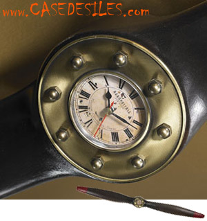 Hélice avion horloge en bois 186cm AP157 Pas Cher Hélice avion horloge en bois 186cm AP157 Pas Cher