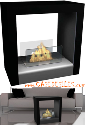 Cheminee ethanol double av brûleur parefeu 1.5L Pas Cher Cheminee ethanol double av brûleur parefeu 1.5L Pas Cher