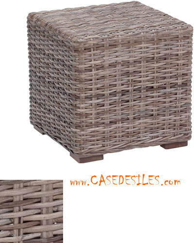 Bout de canapé rotin naturel gris G515CDI Pas Cher Bout de canapé rotin naturel gris G515CDI Pas Cher