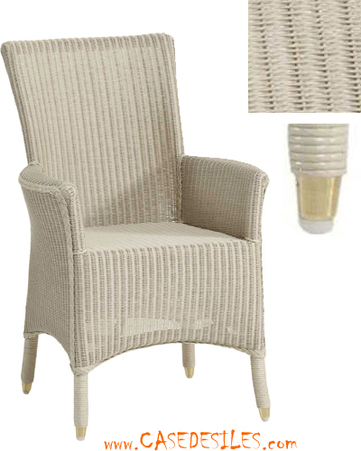 Fauteuil bridge rotin mary blanc mastic 1316-2LMA Pas Cher Fauteuil bridge rotin mary blanc mastic 1316-2LMA Pas Cher