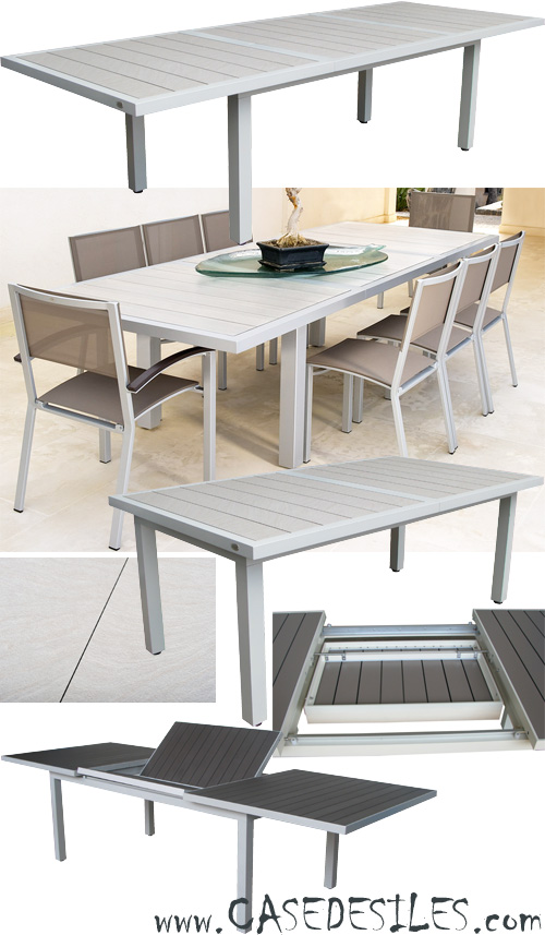 table extensible jardin design