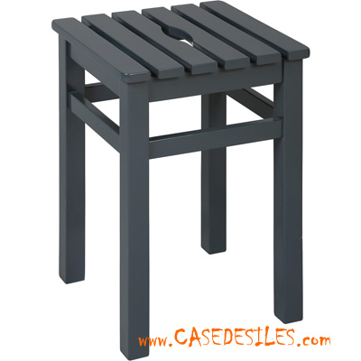 Tabouret en bois massif : Tabourets bois massif gris CDI1130GR Tabouret en bois massif : Tabourets bois massif gris CDI1130GR