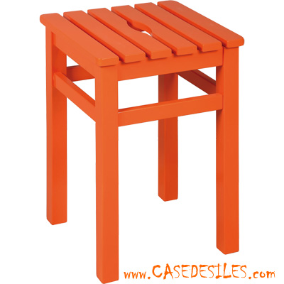 Tabourets en bois massif orange CDI1130OG Pas Cher Tabourets en bois massif orange CDI1130OG Pas Cher
