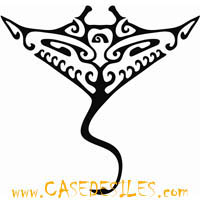 Tatoo polynesien animaux et nature à Prix Cassé : Stickers tatoo raie manta 10cm Tatoo polynesien animaux et nature à Prix Cassé : Stickers tatoo raie manta 10cm