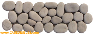 Dalle galet en frise 30x10 : Dalle de galet 30x10x1.4 Pure White Dalle galet en frise 30x10 : Dalle de galet 30x10x1.4 Pure White