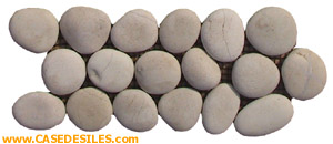 Dalle de galet en frise 20x8 : Dalles galets 20x8x1.4 Pure White Dalle de galet en frise 20x8 : Dalles galets 20x8x1.4 Pure White