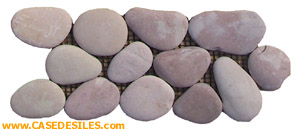 Dalle de galet 20x8x1.4 Caramel Pink Pas Cher Dalle de galet 20x8x1.4 Caramel Pink Pas Cher