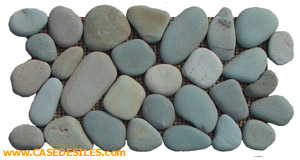 Dalles galets 30x15x1.4 African Green Pas Cher Dalles galets 30x15x1.4 African Green Pas Cher