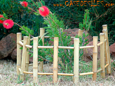 barrières en bambou de plantes et jardins ou barrière à massifs