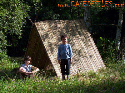 cabanes en bambou de jardins pour enfants