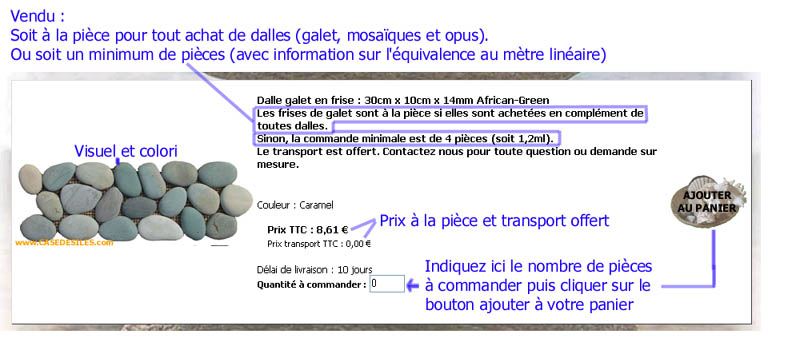 commander des dalles galet en frise : explication de l'offre sur notre boutique commander des dalles galet en frise : explication de l'offre sur notre boutique