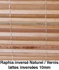 store en raphia de terrasse : raphia inversé