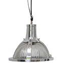 Lampe suspension industrielle vintage aluminium verre SL071