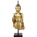 Statue Bouddha en bronze doré debout AM127G