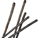 Bâtons bambou négra lot 5 tiges D26-28mm L2.95m