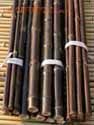 Tiges bambou noires lot 10 bâtons D2-2.2cm L2.95m