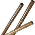 Tiges bambou tigrées lot 5 bâtons D40-50mm L2.95m