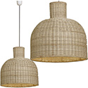 Lampe suspension rotin naturel 21N