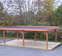 Auvent de terrasse bois toit plat 24mc om35700