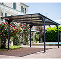 Carport aluminium toit plat 3x5m CAR3050ALTP