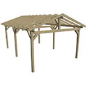 Carport bois structure 22.45mc KA4563ST