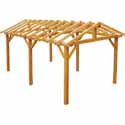 Structure de carport en bois 18.03mc 0700050