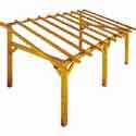 Structure de carport en bois 15mc Sherwood