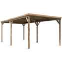 Carport bois pour 1 voiture 17.57mc 0700395