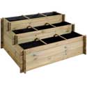 Carré de potager bois 3 niveaux 9 carrés 434