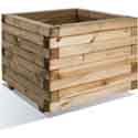 Jardiniere bois carrée 80x80x60cm 230L