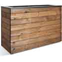 Jardinière bois métal rectangulaire 45x120x77