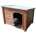 Niche à chien bois toit plat moderne NC1208