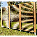 Panneau clôture bois ventelles mobiles orientables 200x100cm