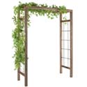 Pergola bois treillis acier galvanisé Ikebana 393