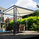 Pergola double extensible couverture toile PER2929Alex