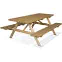 Table pique nique en bois avec bancs 0100003