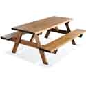 Table pique nique bois bancs intégrés garden200B