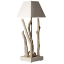 Lampe galet bois flotté 65cm élévation nature