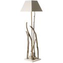 Lampe galet bois flotté 120cm élévation écume