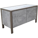 Buffet teck habillage HPL béton ciré 2 portes 4031