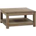 Table basse teck recyclé carrée nature brossé M40N