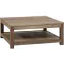 Table basse teck recyclé carrée nature brossé M41N