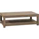 Table basse teck recyclé rect naturel brossé M42N