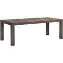 Table teck recyclé gris brossé contemporain M31G