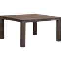 Table teck recyclé gris brossé contemporain M35G