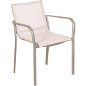 Fauteuil de jardin aluminium empilable design 925