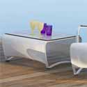 Table basse jardin en alu design toile HPL 051